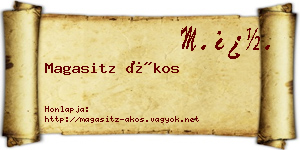 Magasitz Ákos névjegykártya